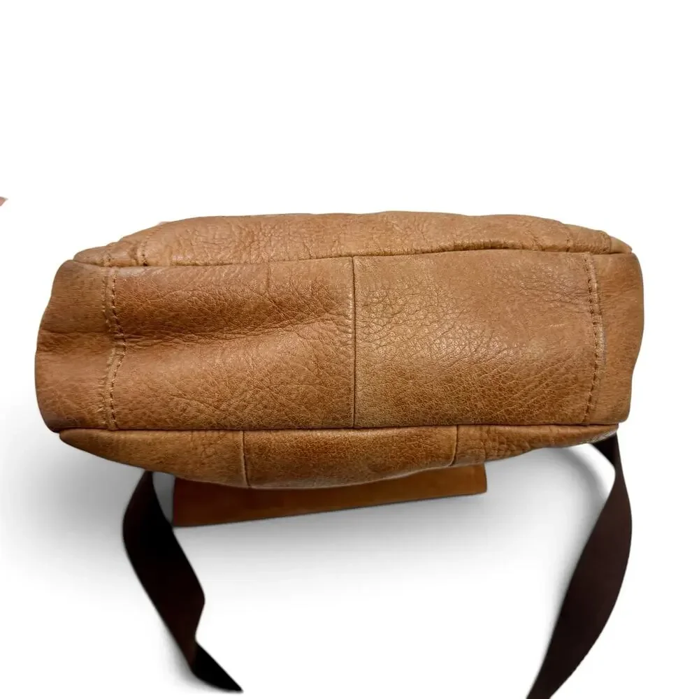 Jeep Brown Leather Small Messenger Satchel Crossbody Bag Man Purse Travel